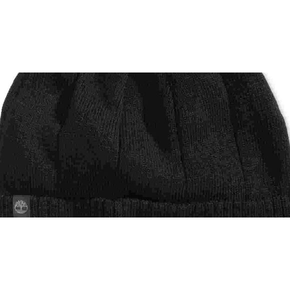 Timberland Men's Ribbed Watch Cap Black Size Regular - Picture 3 of 3